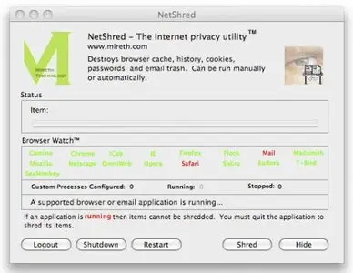 Mireth NetShred X v4.7.4 Mac OS X