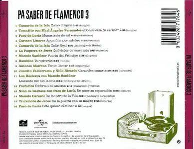 Various Artists - Pa Saber de Flamenco, Volume 3 (2005) {Universal Music Spain 0 602498 717646}