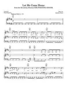 Let Me Come Home - Matthew Sklar, The Wedding Singer Musical (Piano-Vocal-Guitar)