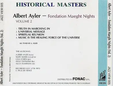 Albert Ayler - Fondation Maeght Nights, Volume 2 (1970) {Jazz View COD 005}