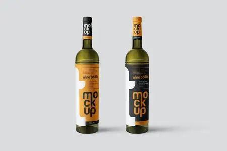 Wine Bottle Mockup Set JHVG9YP