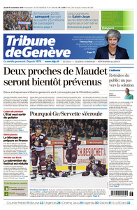 Tribune de Genève - 15 novembre 2018
