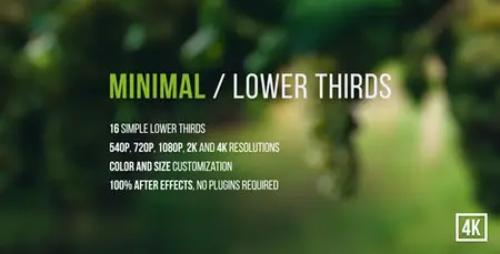 Minimal / Lower Thirds - Project for After Effects (VideoHive)