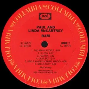 Paul And Linda McCartney - Ram (1971) [Vinyl Rip 16/44 & mp3-320 + DVD] Re-up