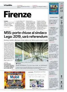 la Repubblica Firenze - 20 Luglio 2018