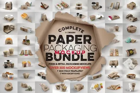 Creative Market - BUNDLE Paper Packaging Mockup 2513245