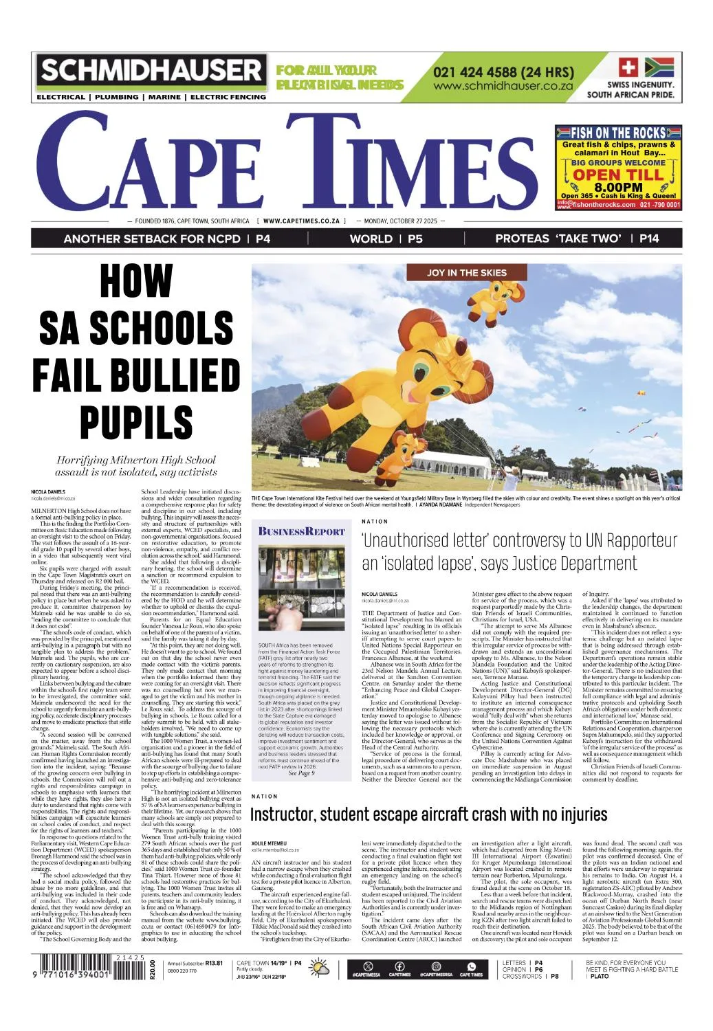 Cape Times - 27 October 2025