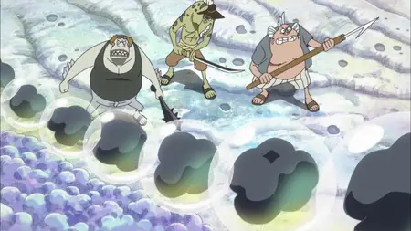 One Piece (1999 S15E45 Battle Royal! The Group vs the New Fishman Pirates! Koten Gars