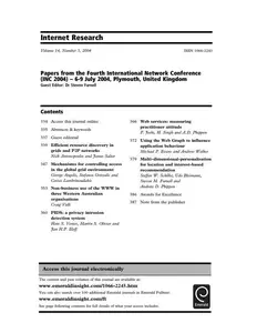 Papers From the Four International Network Conference (INC 2004) - 6 - 9 July 2004 Plymouth, UK