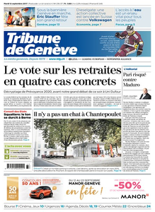 Tribune de Genève du Lundi 28 Août 2017