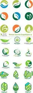 Vectors - Green Leaves Logotypes 3
