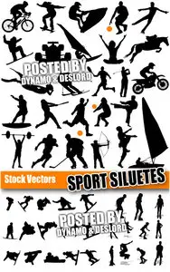 Sport siluetes - Stock Vectors