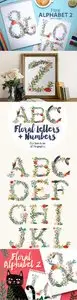Vector and PNG Floral Alphabet II