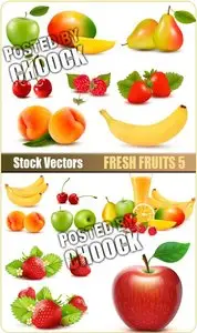 Fresh fruits 5 - Stock Vector
