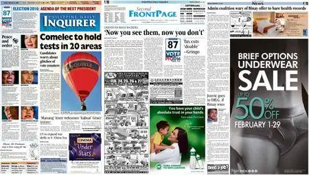 Philippine Daily Inquirer – February 12, 2016