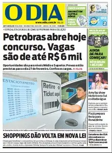 Jornal O Dia em PDF, Segunda, 10 de Janeiro de 2011