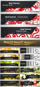 Stock Vector - Modern Website Headers 7
