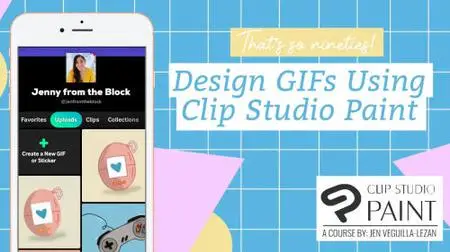 Learn to create nostalgic 90s GIFs in Clip Studio Paint