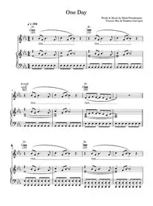 One Day - Kodaline (Piano-Vocal-Guitar (Piano Accompaniment))