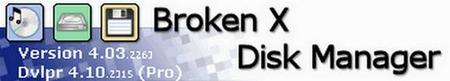 Broken X Disk Manager Professional 4.03