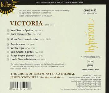 The Choir of Westminster Cathedral, James O'Donnell - Tomas Luis de Victoria: Missa Dum complerentur (1996) Reissue 2011