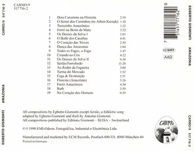 Egberto Gismonti - Amazonia (1990) {Carmo} [Re-Up]