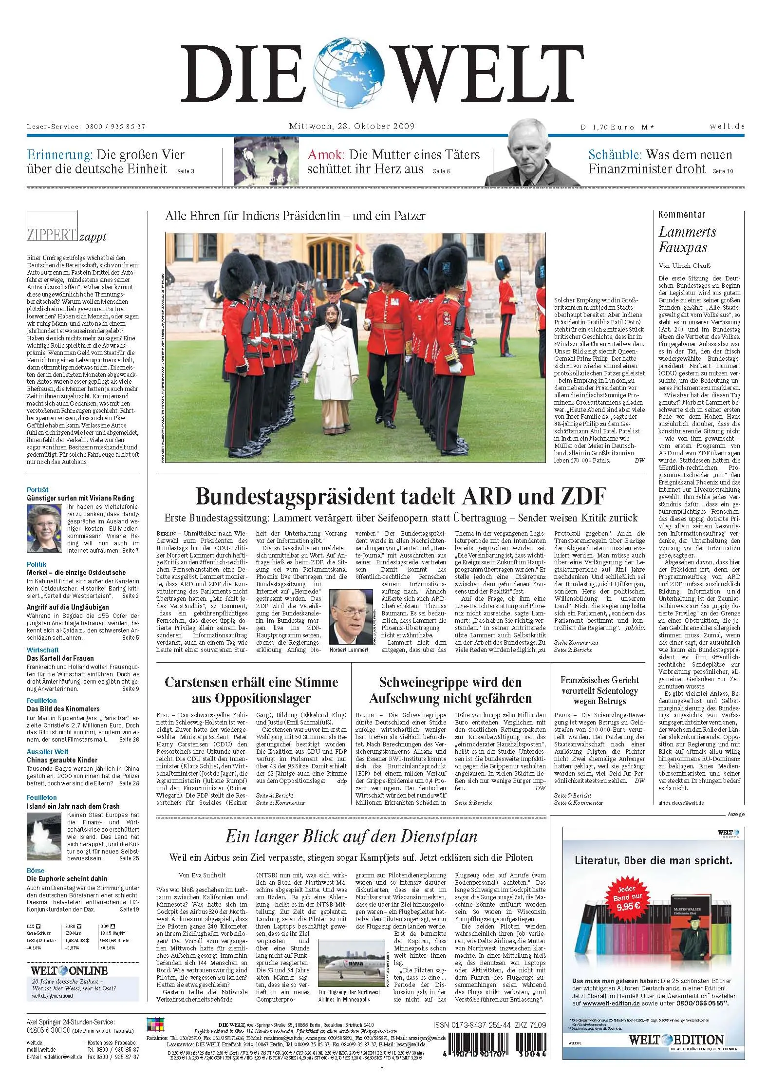 Die Welt vom 28. Oktober 2009