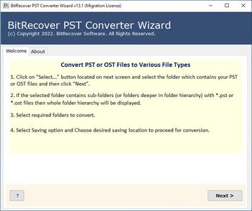 BitRecover PST Converter Wizard 13.1