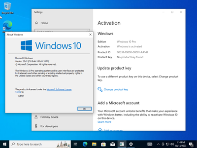 Windows 10 Pro 22H2 build 19045.3570 With Office 2021 Pro Plus (x64) Multilingual Preactivated October 2023
