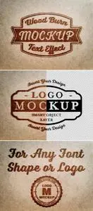 Branding Iron Text Effect Mockup 315395540