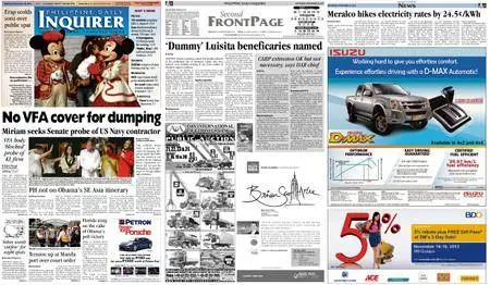 Philippine Daily Inquirer – November 10, 2012