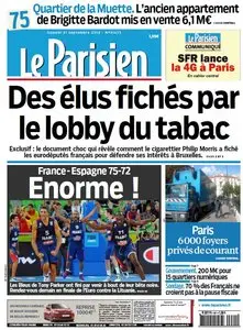 Le Parisien  + Journal de Paris du Samedi 21 Septembre 2013