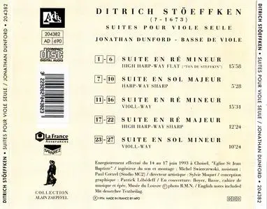 Jonathan Dunford - Ditrich Stöeffken: Suites pour Viole Seule (1994)