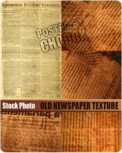 Stock Photo: Old newspaper texture