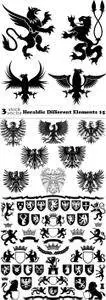 Vectors - Heraldic Different Elements 15