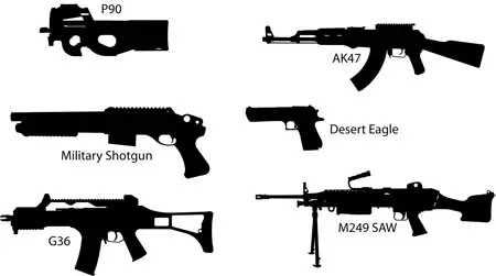 Vector Graphic - Guns