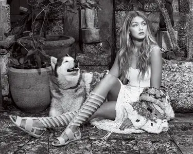 Gigi Hadid, Andreea Diaconu and Jessica Hart by Bruce Weber for Vogue US April 2015