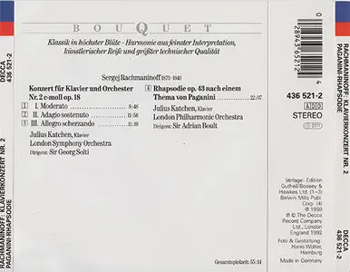 Rachmaninov - Katchen - Piano Concerto No. 2 & Rhapsody Op. 43 [Decca 436 521-2] {1959, ReIssue 1992}