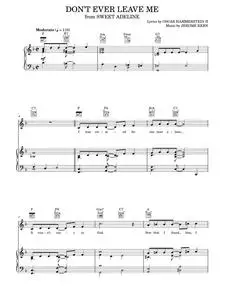 Don't Ever Leave Me - Jerome Kern (Piano-Vocal-Guitar)