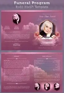 GraphicRiver Funeral Program Full Page Bi-Fold Template