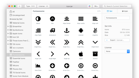 IconJar 1.5.0 Mac OS X