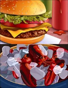 Graphics - Cancers and burger