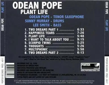 Odean Pope - Plant Life (2008) {Porter Records PRCD 4017}