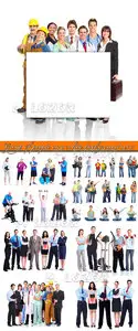 Group of people on a white background set 5