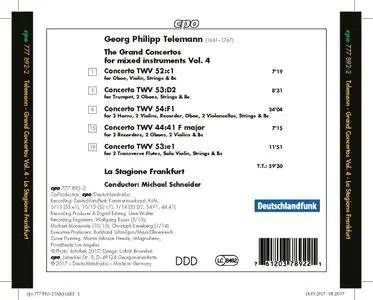 La Stagione Frankfurt, Michael Schneider - Telemann: The Grand Concertos for Mixed Instruments Vol. 4 (2017)