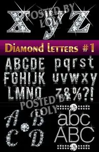 Diamond letters #1 - Stock Vector