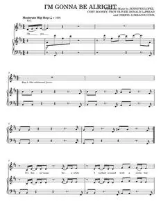 I'm Gonna Be Alright - Jennifer Lopez, Nas (Piano-Vocal-Guitar)