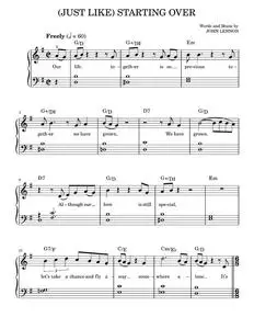 Just like starting over - John Lennon (Easy Piano)