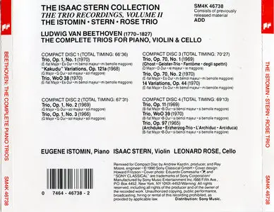 Istomin · Stern · Rose · The Trio Recordings Vol. II · The Complete Beethoven Piano Trios [4CD set]