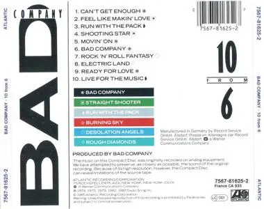 Bad Company - 10 From 6 (1985)